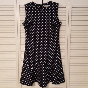 Flirty Navy & White Polka Dot Dress